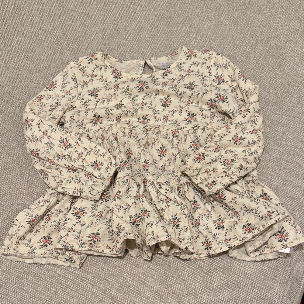 Ralph Lauren Cream Floral Kids Blouse